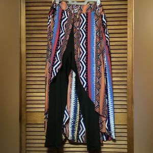 High low skirt with attached pants
